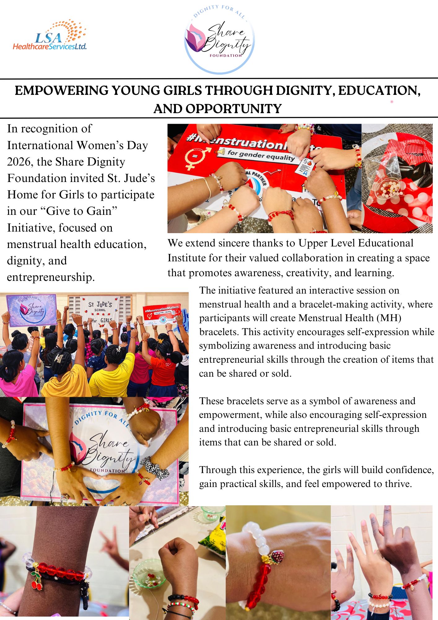 International Women's Day Celebration at St. Jude's Home