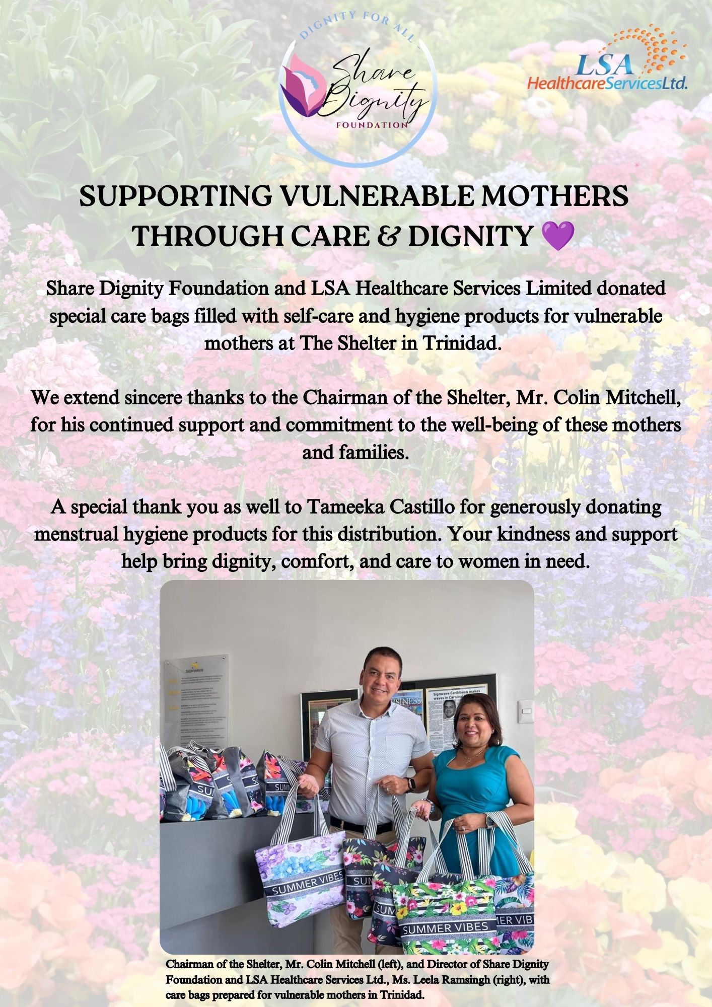 Mother's Day Hygiene & Wellness Care Drive